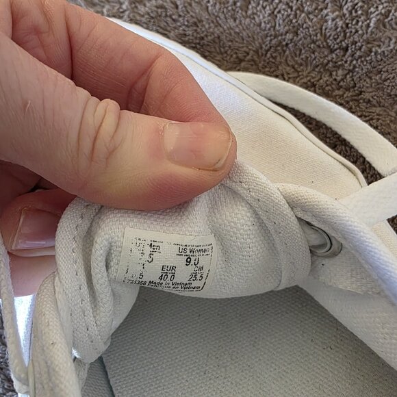 Vans Authentic Check Foxing True White Women’s 9 (Fits 8) Canvas Skate Shoes - Picture 3 of 13